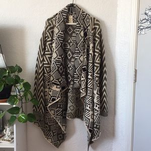 Faded Glory High Low Tribal print Sweater